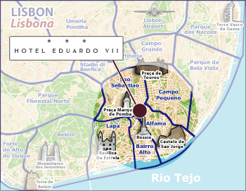 Hotels Lisbon, Map